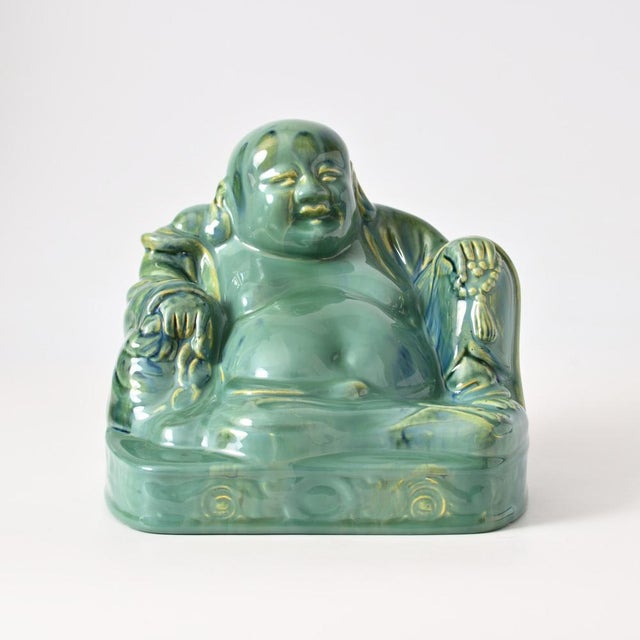 Italian Green Glazed Buddha Figurine by Gio Ponti for Richard Ginori, 1930s For Sale - Image 12 of 12