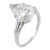 Mid 20th Century Gia 6.10 Carat Pear Shape Diamond Platinum Engagement Ring, Size 9.5 For Sale