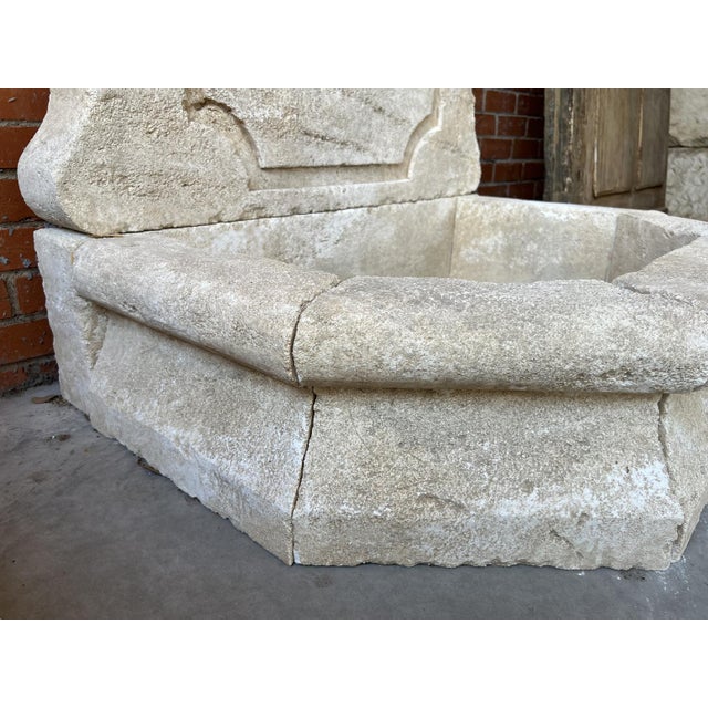 Menerbes, Small Limestone Wall Fountain, South of France For Sale - Image 9 of 11