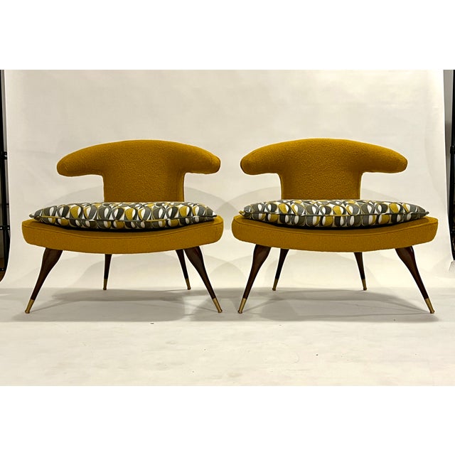Wood Karpen Style Horn Chairs For Sale - Image 7 of 11