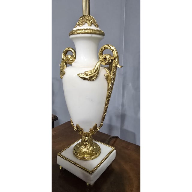 French Marble Table Lamps, 1910, Set of 2 For Sale - Image 4 of 7