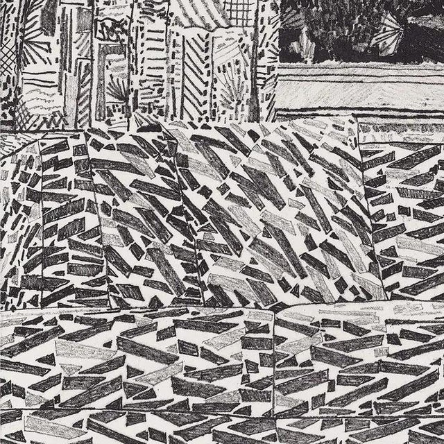 Jonas Wood, Pattern Couch Interior With Mar Vista View, 2023 For Sale - Image 4 of 5