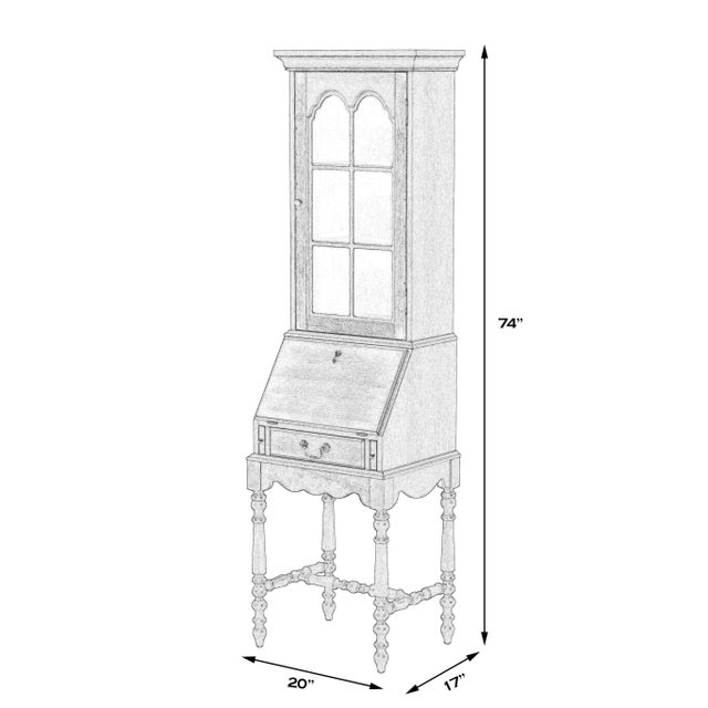 Traditional Newlark Secretary, Gray For Sale - Image 3 of 6