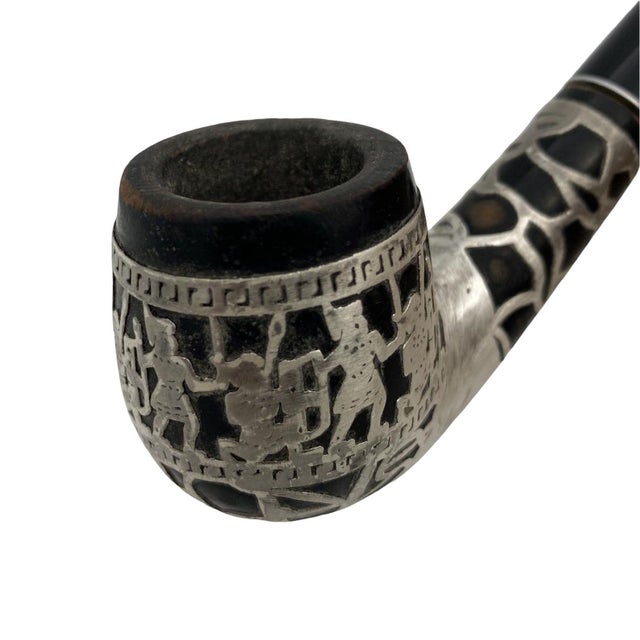 Brown 1950s Dunhill Brass and Bloodwood Pipe Holder For Sale - Image 8 of 10