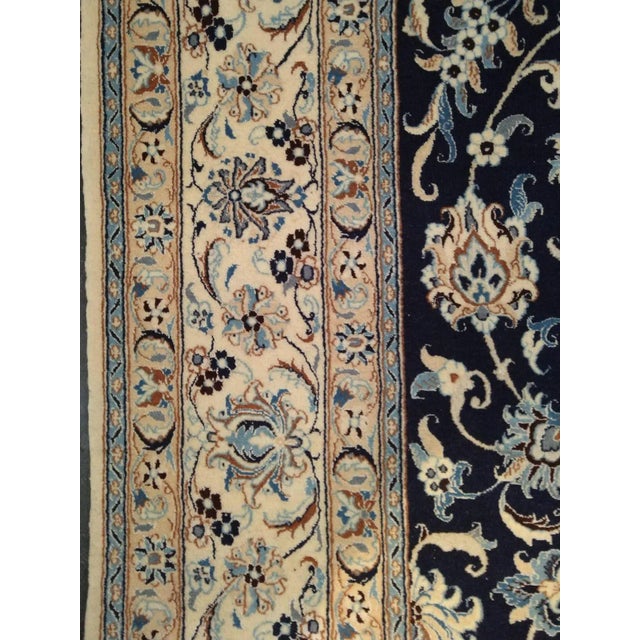 1990s Signed Persian Nain Rug , 5'4" X 8'2" For Sale - Image 4 of 8