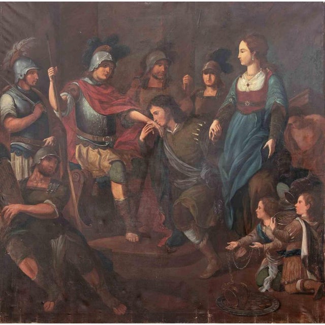 The Hand Kisser, Early 19th Century, Oil Painting on Canvas For Sale - Image 5 of 5