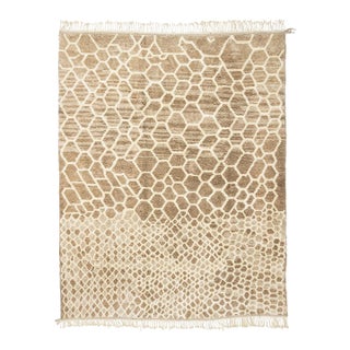 Premium Hand-Knotted Moroccan Wool Rug | 13'3" X 10'1" | One of a Kind For Sale