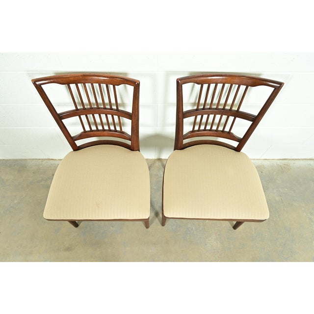 1950s Paul McCobb Style Mid-Century Modern Spindle Back Side Chairs or Dining Chairs, Pair For Sale - Image 5 of 12
