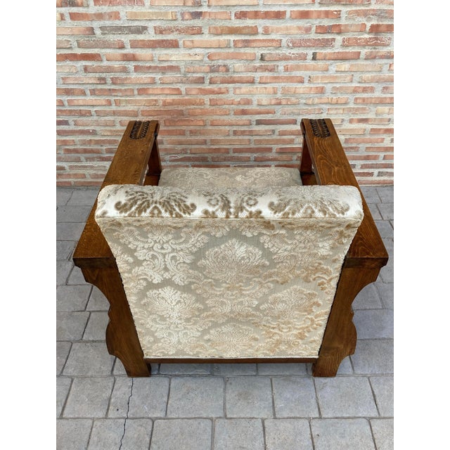 Wood Early 20th Century Modernist Oak Armchairs, 1920s, Set of 2 For Sale - Image 7 of 18