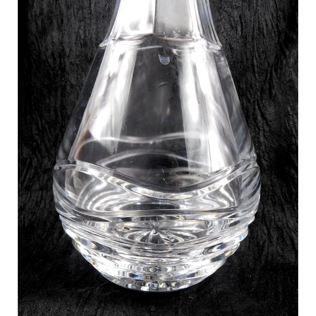 Contemporary 1970s Large Cut Crystal Decanter For Sale - Image 3 of 5