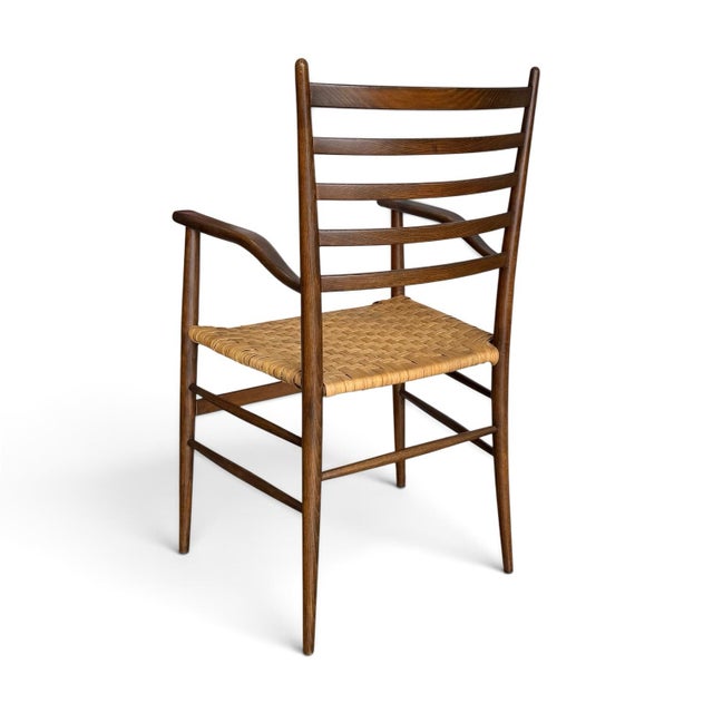 Wood Beech Armchair Attributed to Chiavari; Italy, 1950s For Sale - Image 7 of 15