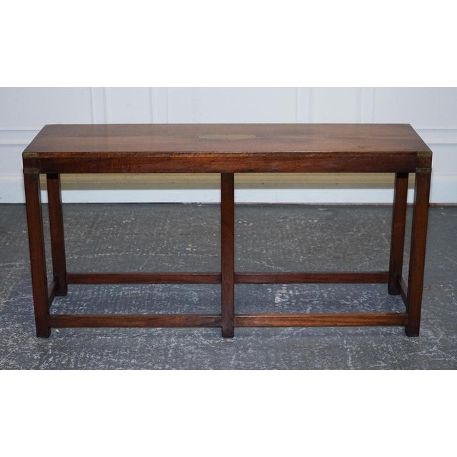 Military Campaign Serving Console Table Kennedy from Harrods London For Sale - Image 3 of 16