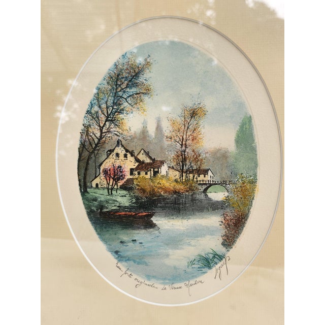 The Old Mill, 1920s, Watercolor, Set of 2 For Sale - Image 4 of 18