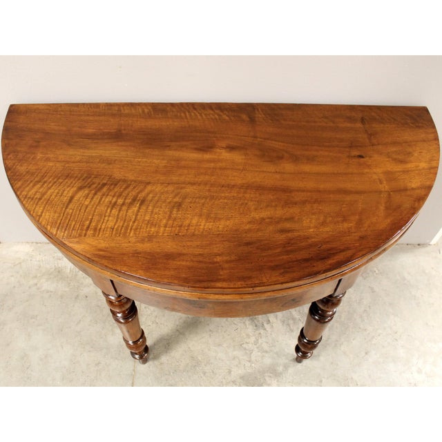 19th Century Table Console in Walnut For Sale - Image 14 of 15