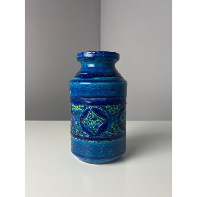 Azul Rimini Vase by Aldo Londi for Bitossi For Sale - Image 11 of 11