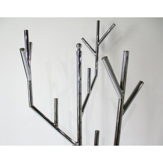 Joe Colombo Post Modern Chrome Tree Styled Coat Hat Rack For Sale - Image 4 of 13