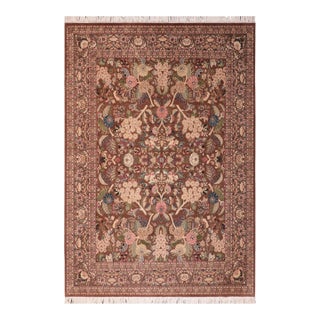 Shabby Chic Nagi Pak-Persian Brown/Blue Wool Rug - 8'2'' X 10'4'' For Sale