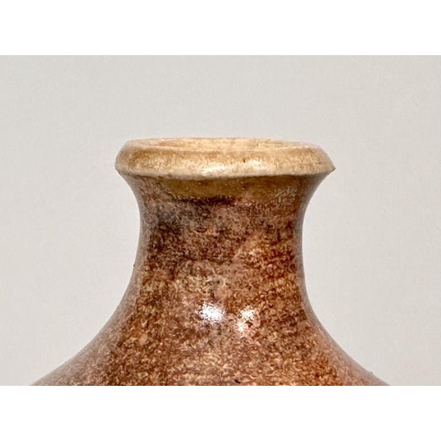 An impressive modernist studio ceramic art vase, whose design is also reminiscent of ceramic vessels from ancient times,...