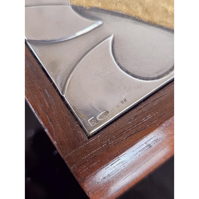 1970s Italian Playing Card Box in Walnut and Silver by Ottaviani, 1970 For Sale - Image 5 of 10