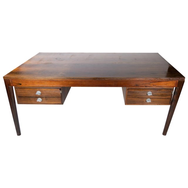 Brown Diplomat Desk in Rosewood by Finn Juhl for France & Son, 1960s For Sale - Image 8 of 8