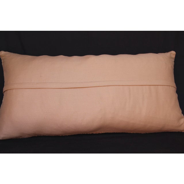 Home Decor Handwoven Throw Oushak Rug Pillow Cover -16'' X 32'' For Sale - Image 13 of 13