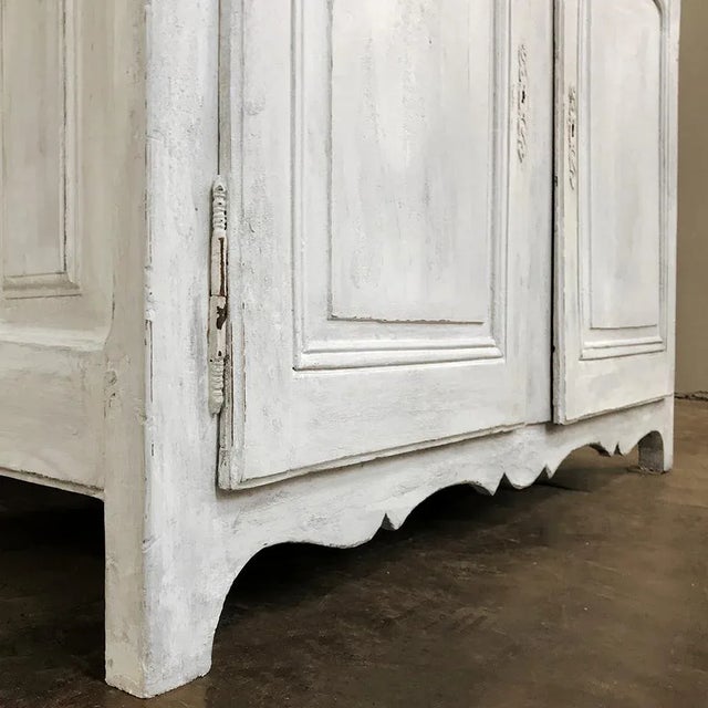 Off-white 18th Century Country French Provincial Painted Buffet For Sale - Image 8 of 12