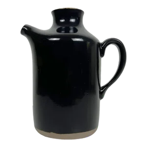 Jane and Gordon Martz Black Ceramic Pitcher for Marshall Studios