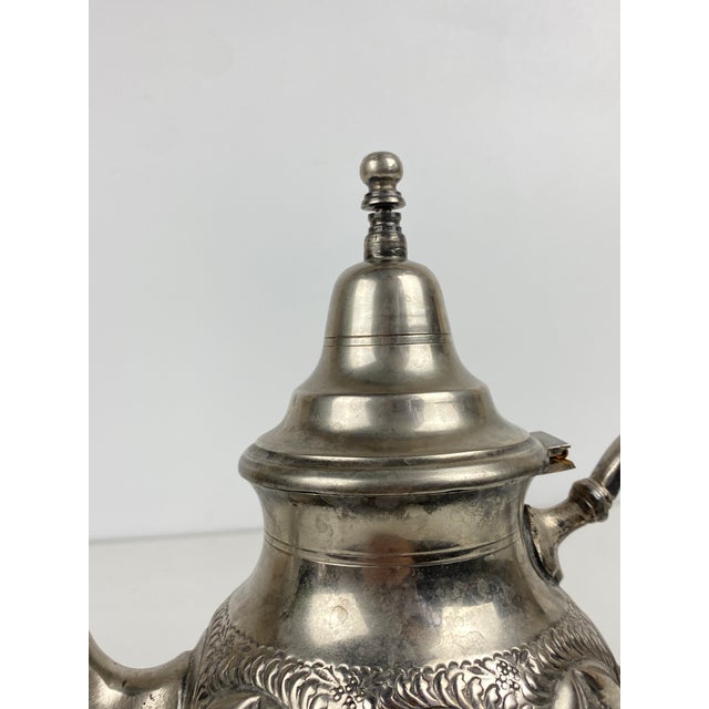Silver-Plated Metal Teapot, 1920s For Sale - Image 3 of 8