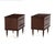 United Furniture Corporation United Furniture Mid Century Mahogany Brass Nightstands a Pair Refinished For Sale - Image 4 of 13