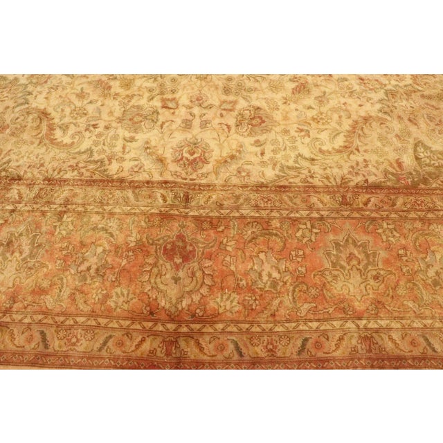 Vintage Persian Tabriz Rug - 09'08 X 12'07 For Sale - Image 4 of 9