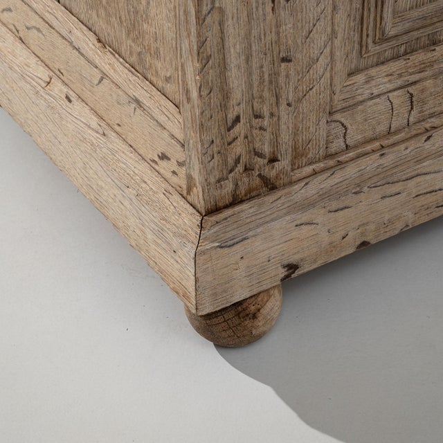 1890s French Renaissance Revival Oak Bedside Table With Drawer For Sale - Image 10 of 18