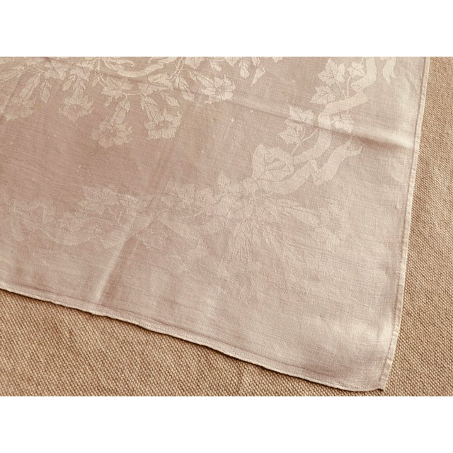 Textile Antique French Linen Napkins With Monograms- Set of 4 For Sale - Image 7 of 12