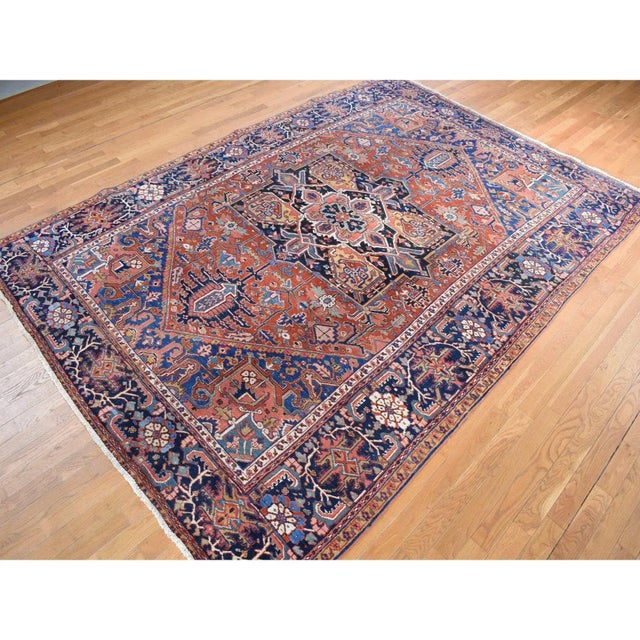 Persian 1920s Red Antique Persian Rug For Sale - Image 3 of 11