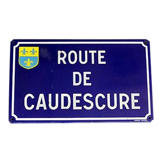 Midcentury French Street Sign For Sale
