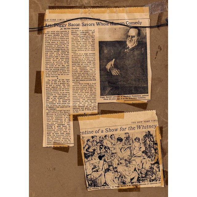 Modern Peggy Bacon, Drypoint Etching "Penguin Island" 1926 For Sale - Image 3 of 4