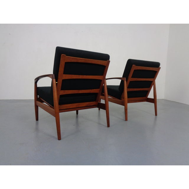 Black Goldfeder Teak Armchairs from Carl Straub, Germany, 1950s, Set of 2 For Sale - Image 8 of 18