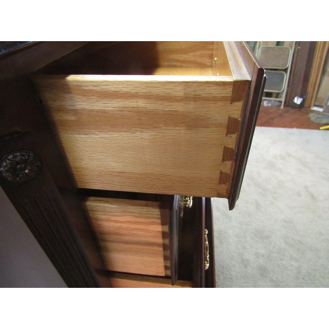 Wood Statton Solid Cherry High Chest of Drawers For Sale - Image 7 of 10