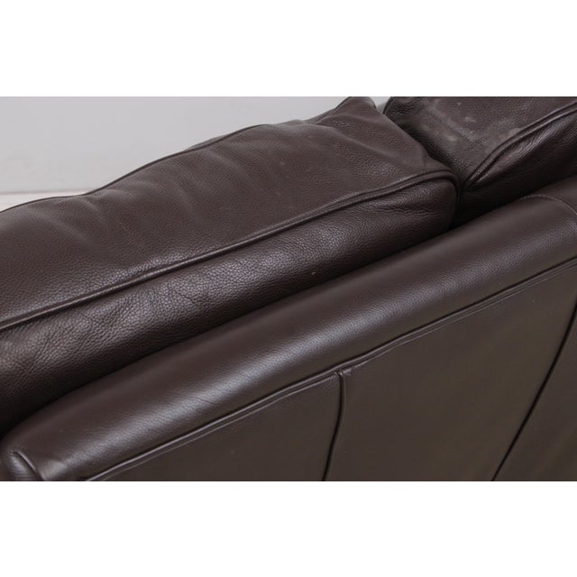 Hancock & Moore 3 Seat Leather Loveseat Sofa For Sale - Image 12 of 16
