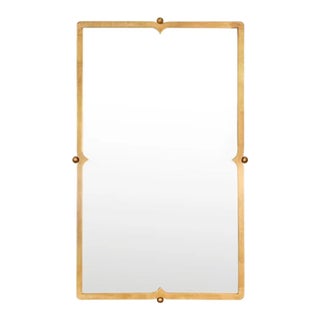 Matthew Izzo Home Crawford Gold Leaf Vertical Wall Mirror For Sale