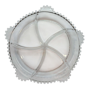 Mid 20th Century Imperial Glass Candlewick 5-Part Divided Relish Dish