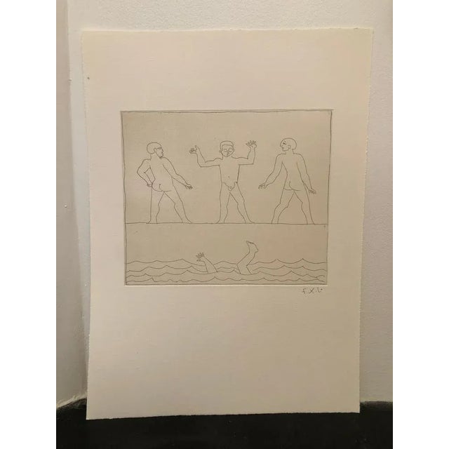 Contemporary Francois-Xavier Lalanne, Men (Ephebes), 2002, Etching For Sale - Image 3 of 6