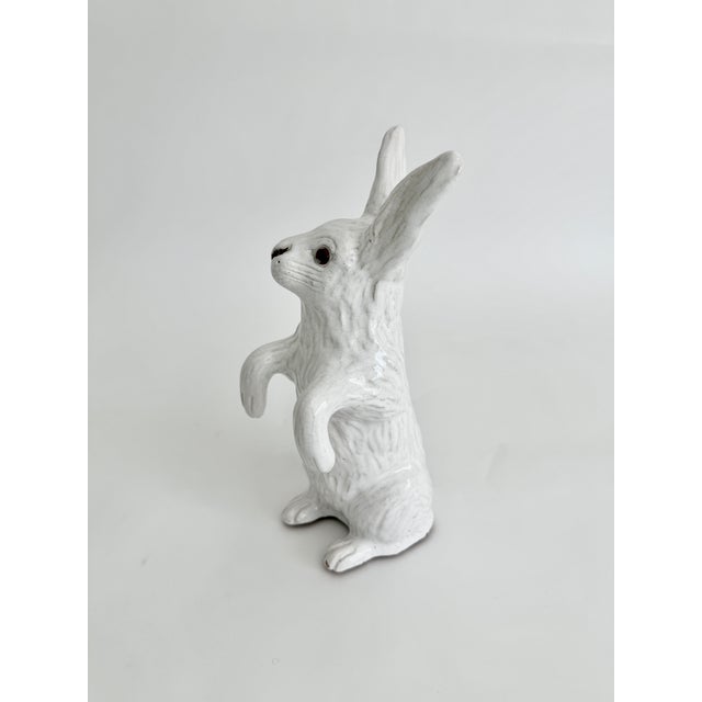 1900 - 1909 French Faience Bavent Rabbit Sculpture Figurine Early 1900s For Sale - Image 5 of 7