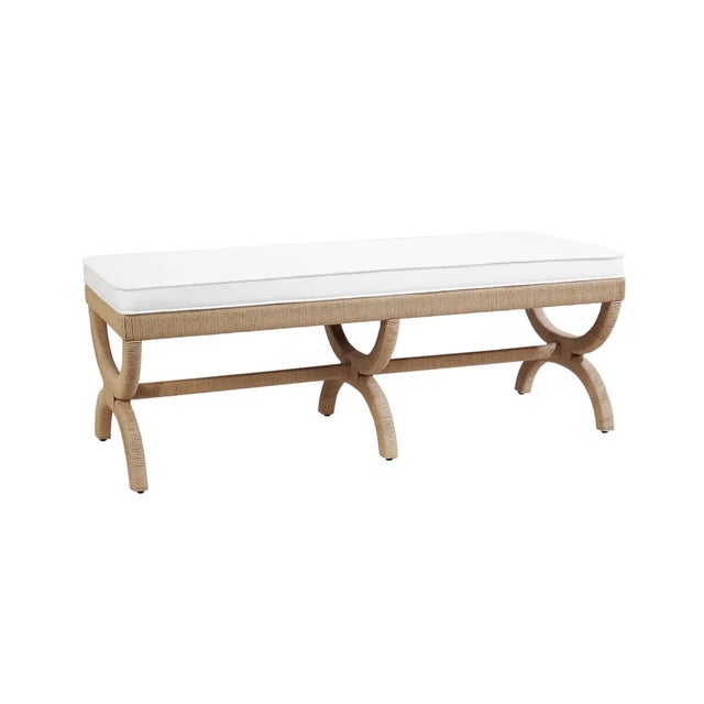 Contemporary Matthew Izzo Worlds Away Xanadu Bench For Sale - Image 3 of 5