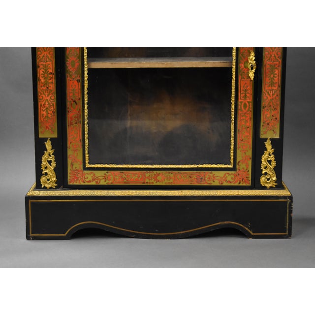 19th Century French Ebonised Boulle Pier Cabinets, 1860s, Set of 2 For Sale - Image 6 of 18