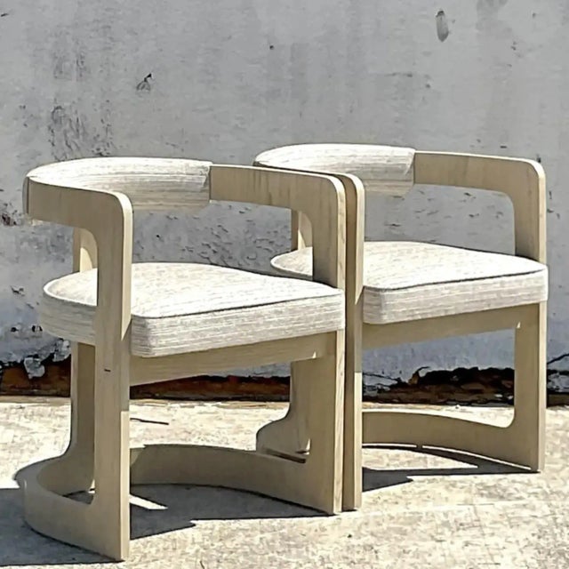 Wood Vintage Boho Kelly Wearstler “Zuma” Dining Chairs- Set of 10 For Sale - Image 7 of 12