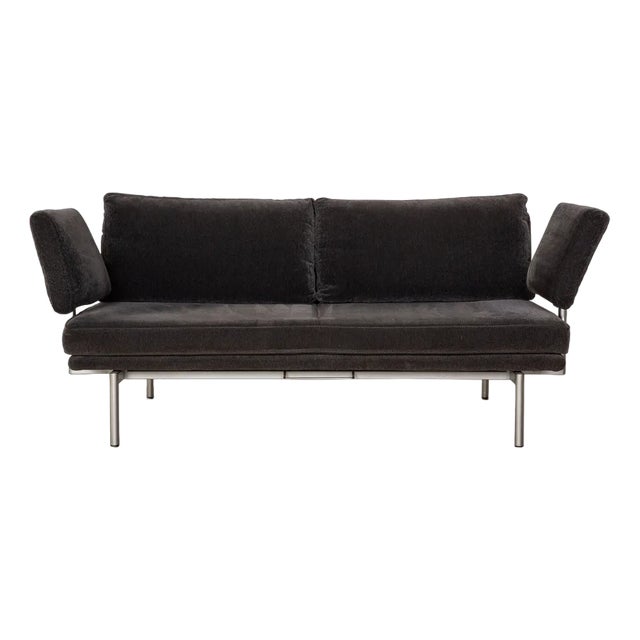 Living Platform Fabric Two-Seater Sofa in Gray from Walter Knoll For Sale