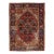 Antique Persian Heriz Red Handmade Medallion Motif Wool Rug For Sale