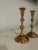 1970s Vintage Brass Candlesticks- a Pair For Sale - Image 5 of 6