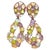 Bochic “Orient” Amethyst, Peridot, Citrin and Topaz Set 18K Gold&Silver Earrings For Sale