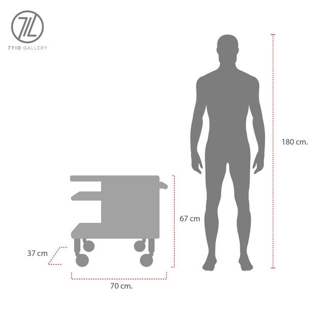 1960s Bauhaus Style Serving Cart For Sale - Image 13 of 18